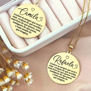 Colar Mandala Nome com mensagem