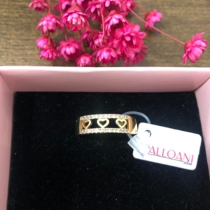 Anel com tira e corações