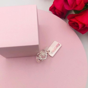 Anel Coração com Fé Cravejado