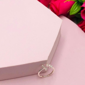 Anel Dois Laços com Pedras