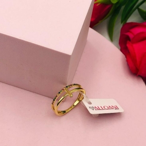 Anel Duas Fitas Uma Cravejada e Outra Liza N 19