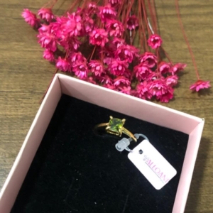 Anel Solitário Pedra Verde N 21