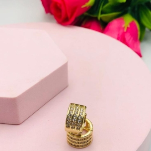 Brinco Argola Grossa Cravejada