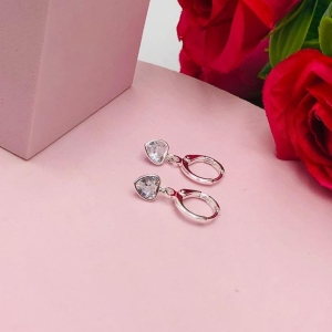 Brinco Argolinha com Pingente de Coração G