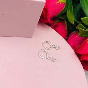 Brinco Argolinha Pingente Coração P