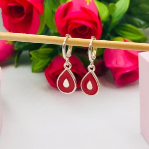 Brinco Argolinhas de Click Pingente Gota