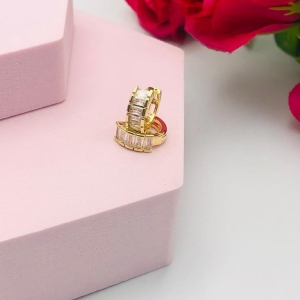 Brinco Arolga Redonda com Zirconias