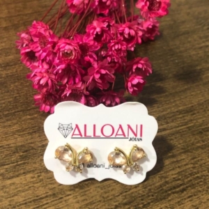 Brinco Borboleta com Pedras