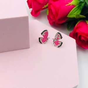 Brinco Borboleta Rosa