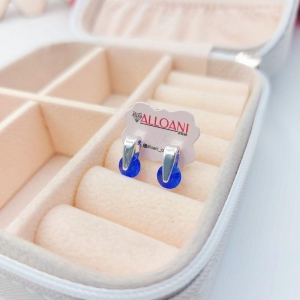 Brinco com pedra azul