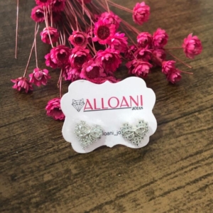 Brinco Coração Cravejado