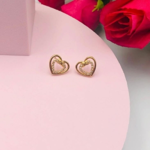 Brinco Coração Cravejado