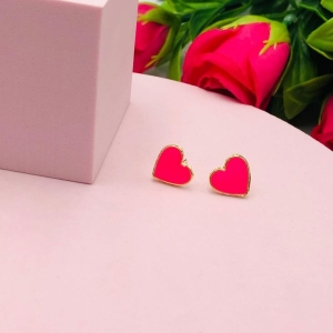 Brinco Coração Resinado G