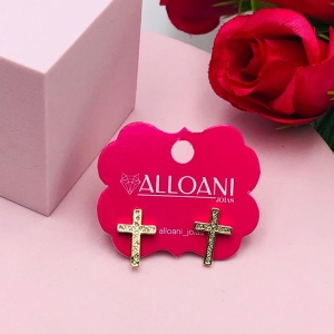 Brinco Cruz com Zirconias