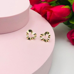 Brinco de Coração Ondulado