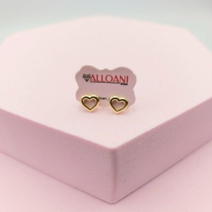 Brinco de Coração Vazado Liso P