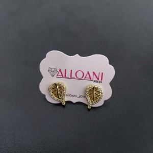 Brinco de Folha Cravejado