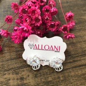 Brinco Flor com Pedra