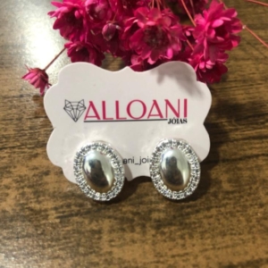 Brinco mandala com zirconia