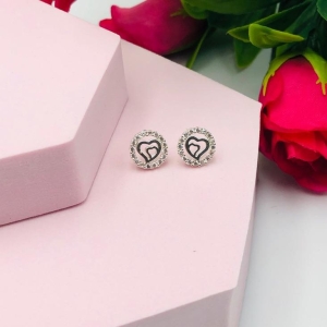 Brinco Mandala Coração Cravejado