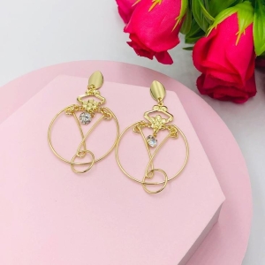 Brinco pendurado com Zirconia