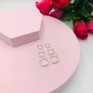 Brinco Trio Argola Retangular