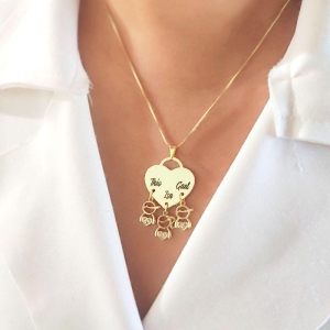 Colar cadeado Tres Filhos Personalizado