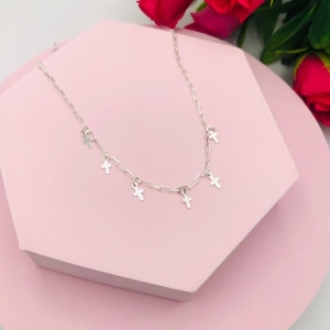 Colar Cartier com Pingentes de Cruz