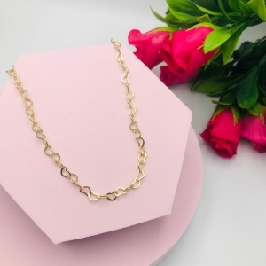 Colar Chocker Elo de Coração Grosso