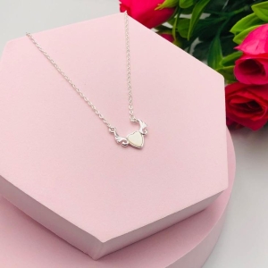 Colar Corrente Cadeadinho com Pingente Coração