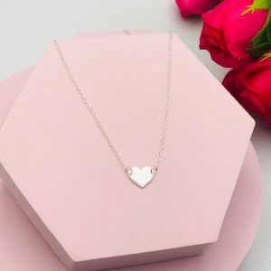 Colar Corrente Cadeado Pingente Coração