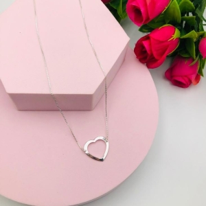 Colar Corrente Pingente Coração