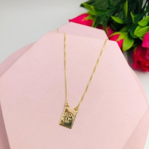 Colar Corrente Veneziana com Pingente Cachorrinho