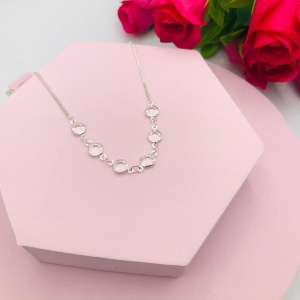 Colar Corrente Veneziana com Pontos de Luz