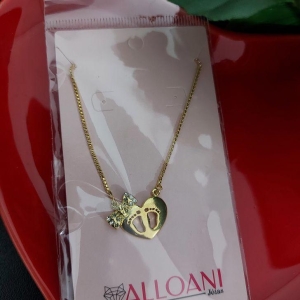 Colar de Coração com Pezinho