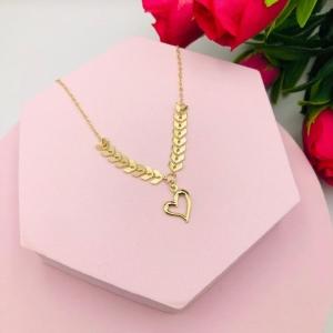 Colar Escama de Peixe com Coração