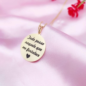 Colar Mandala Tudo Posso Naquele que me Fortalece