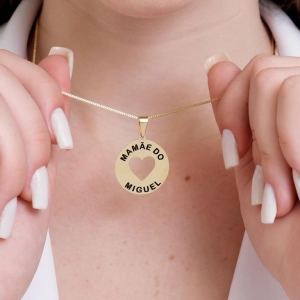Colar Medalha com Coração