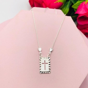 Colar Plaquinha Cruz