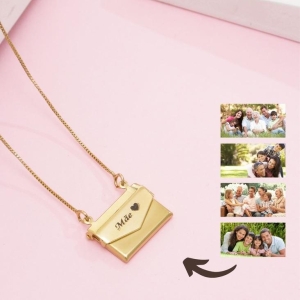 Colar Relicário Cartinha com Foto