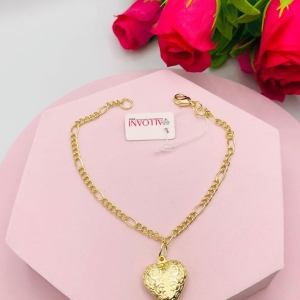 Pulseira 3x1 com Pingente de Coração