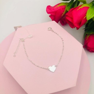 Pulseira com Pingente de Coração