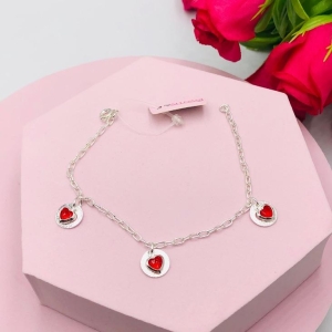 Pulseira com Pingente de Coração