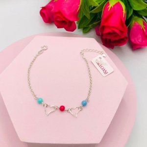 Pulseira coração com colorido