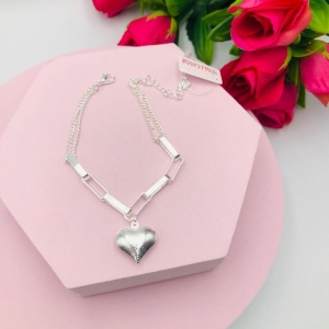 Pulseira Corrente Cartier com Pingente  Coração