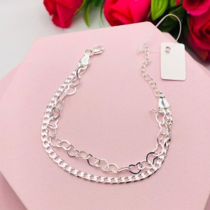 Pulseira Dupla em Um Grumet e Coração