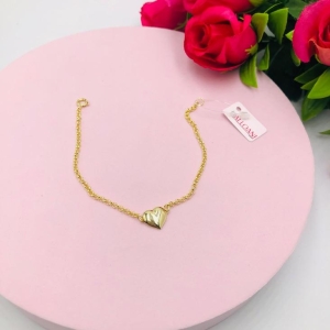 Pulseira Elo Português Com Coração