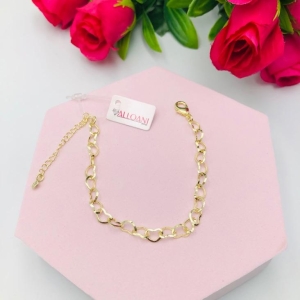 Pulseira elos coração grande