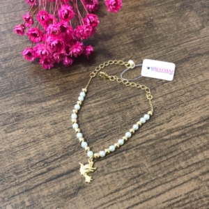 Pulseira Pérolas com Pingente Espírito Santo