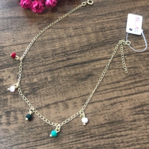 Tornozeleira com Bolinhas Coloridas